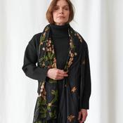 100 Stars Wisteria Black Scarf