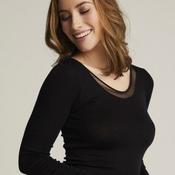 Juliana Long Sleeve Top - Black image
