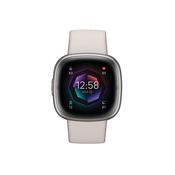 Fitbit Sense 2 Smart Watch Lunar White &amp; Platinum | 79-FB521SRWT