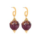 Alena Amethyst &amp; Gold Earrings