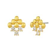 Aubrey Brushed Gold Plated Earrings image