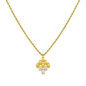Aubrey Brushed Gold Plated Necklace image