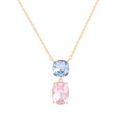 Blue Pink Crystal Necklace