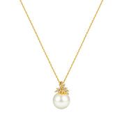 Clara Faux Pearl Gold Pendant image