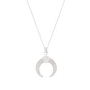 Crescent CZ Pendant