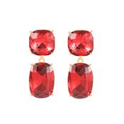 Garnet Ruby Crystal Earrings