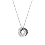 Clear &amp; Jet CZ Stone Necklace