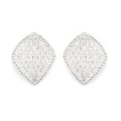 Crystal Encrusted Diamond Shape Earrings image