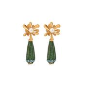 Aliza Green &amp; Gold Earrings
