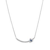 The Bar Necklace With Sapphire CZ image