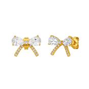 The Pink Box Crystal Bow Earrings image
