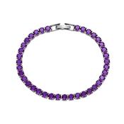 Tennis Bracelet, Amethyst 4mm image
