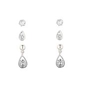 Teardrop Silver Tri Set Earrings image