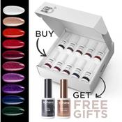 Bundle Set of 10 Black Tie Affair Collection Colours + FREE Pro Base &amp; Super Gloss Top Coat