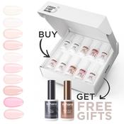 Bundle Set of 10 Cover Builder Base Colours + FREE Pro Base &amp; Super Gloss Top Coat