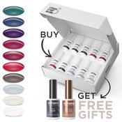 Bundle Set of 10 Eternal Collection Colours + FREE Pro Base &amp; Super Gloss Top Coat image