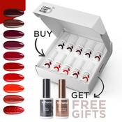 Bundle Set of 10 Girl on Fire Collection Colours + FREE Pro Base &amp; Super Gloss Top Coat
