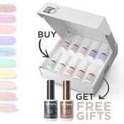Bundle Set of 10 Softies Collection Colours + FREE Pro Base &amp; Super Gloss Top Coat
