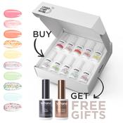 Bundle Set of 10 Sweet Like Sugar Collection Colours + FREE Pro Base &amp; Super Gloss Top Coat image
