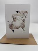 Mother Karol's Greeting Card - Flock of Sheep