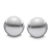 WHITE SHELL PEARL STUD EARRINGS image