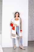 Wine Multicolour Longline Cardigan