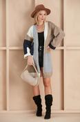 Navy Multicolour Longline Cardigan Navy