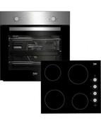 Beko AeroPerfect 60cm Built-In Oven &amp; Ceramic Hob Pack | BBSF210SX image
