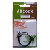 Allcock 12in Black Wire Leader Snap Tackle Traces (3 Pack) image