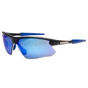 Bloc Eyewear Fox Sunglasses (Blue Mirror Lens/Matt Black Blue Tip Frame) image