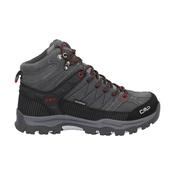 CMP Junior Rigel Trekking Waterproof Mid Trail Boots (Grey/Ferrari)(Sizes EU38-41)