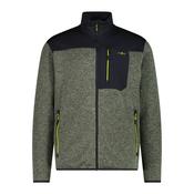 CMP Men's Knit Tech Jacquard Full Zip Fleece (Sage/Anthracite)