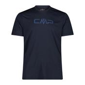 CMP Men's Round Neck Logo Technical Tee (B. Blue/Dusty Blue)