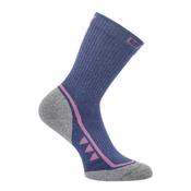 CMP Women's Supersoft 50 Mid Length Hiking Socks (Blue/Fuxia) image