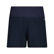 CMP Women's Unlimitech Trail Running 2-in-1 Shorts (3in)(Black/Blue)