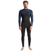 C-Skins Men's NuWave Session 4/3mm GBS Chest Zip Steamer (Black/Bluestone/Saffron)