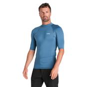 C-Skins Men's NuWave UV Basics UPF50 Short Sleeve Rash Vest (Steel Blue)