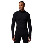 Columbia Men's Omni-Heat Midweight Stretch Long Sleeve Half Zip Baselayer Top (Black)