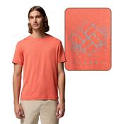 Columbia Men's Parsons Point Back Graphic UPF50 Short Sleeve Tee (Super Sonic Heather/Splatter Gem) image