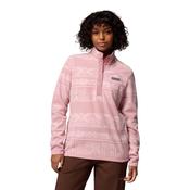 Columbia Women's Benton Springs Printed Half Snap Fleece (Eraser Pink Deschutes Days)