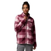 Columbia Women's West Bend II Printed Sherpa Full Zip Fleece (Antique Mauve/Multi Buffalo Check) image