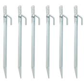Highlander 22.8cm/9in Steel Angle Tent Pegs (6 Per Pack) image