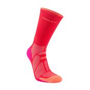 Hilly Unisex Marathon Fresh Crew Length Running Socks (Hot Pink/Neon Candy)