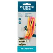 Kinetic Sabiki Flasher UV #7/0 2 Hook Rig (Orange/Yellow/Pink)