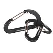 Lifeventure Accessory Karabiners (Black)(3 pack)