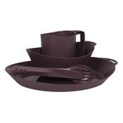 Lifeventure Ellipse 4 Piece Camping Tableware Set (Purple)
