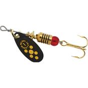 Mepps Black Fury 3.5g Size 1 Spinning Metal Lure (Black/Yellow)