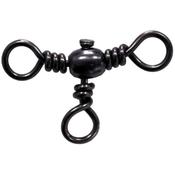 Mustad Black Barrel Three Way Cross Swivel (Size 1/77lb)(10 Pack) image