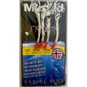 Mustad Sabiki 4 Hook Rig (Size 3/0)(Tinsel Mackerel)