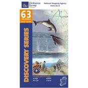 OSI Discovery Laminated Waterproof Map 63 (Part of Clare &amp; Kerry)(1:50,000) image